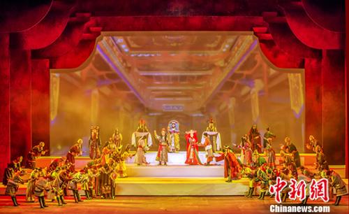 西藏历史舞台剧《金城公主》拉萨河畔首次公演